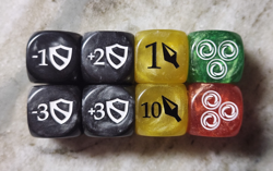 Flesh and Blood Trading Card Game TCG Deluxe Jumbo (8) Dice Set - Image 1