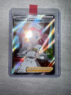 Pokemon Center Lady 185/185 Vivid Voltage NM Full Art Ultra Rare Pokemon Card - Image 3