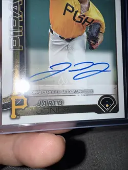 2025 Topps Series 2 #541 Jared Jones Pittsburgh Pirates On Card Auto Rare - Image 3
