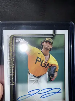 2025 Topps Series 2 #541 Jared Jones Pittsburgh Pirates On Card Auto Rare - Image 4
