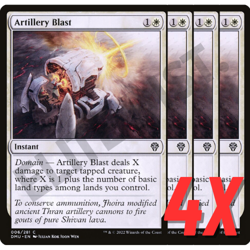 MTG Artillery Blast (Dominaria United) 006/281 (NEAR MINT) (4X) - Image 1