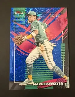 2026 Topps Finest Marcelo Mayer Blue Mini Diamonds Refractor /150 Rare Red Sox - Image 1