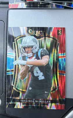 2025 Panini Select - Premier Level Tetairoa McMillan #144 Black & Red Shock... - Image 1