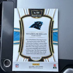 2025 Panini Select - Premier Level Tetairoa McMillan #144 Black & Red Shock... - Image 2