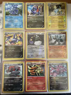 Vintage Pokemon Black & White Lot 200 Cards With Binder (Full Art, Holo, EX) - Image 5