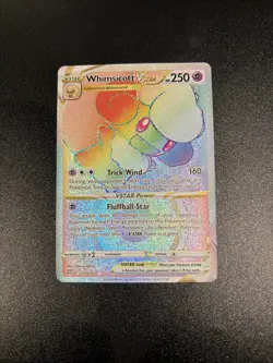 Whimsicott VSTAR 175/172 Brilliant Stars Rainbow Secret Rare Card - Image 1