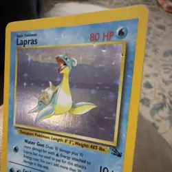 Pokemon Lapras 10/62 Fossil Holo Rare English 80 HP Basic Card - Image 2