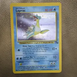Pokemon Lapras 10/62 Fossil Holo Rare English 80 HP Basic Card - Image 4