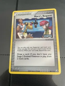 Pokemon Card - Mary's Request Unseen Forces 86/115 Reverse Holo Stamped - Image 1