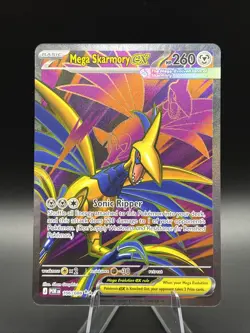 Mega Skarmory Ex 106/88 Perfect Order Pokemon TCG Full Art Holo Card - Image 1