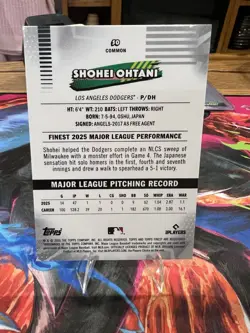 Topps Finest 2026 Baseball Shohei Ohtani Mini Diamonds Card. - Image 2