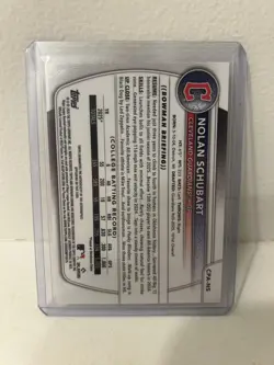 2025 Bowman Draft 1st Nolan Schubart Auto Guardians 1st auto on card - Image 2