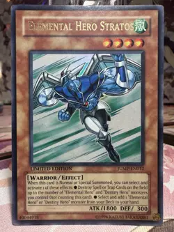 Elemental Hero Stratos JUMP-EN012 Ultra Rare Shonen Jump Promo Edition - Played - Image 1