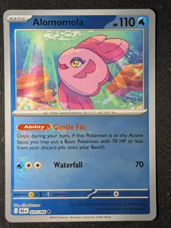 Master Ball Alomomola Pattern Black Bolt Holo Card 024/086 English - Image 1