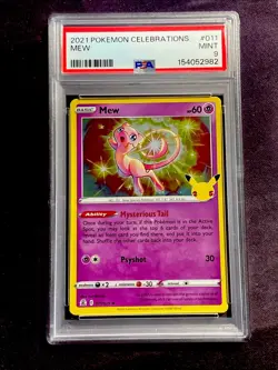 2021 POKEMON CELEBRATIONS #011 MEW PSA 9 MINT - Image 1