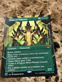 TITAN OF INDUSTRY Magic MTG Streets of New Capenna Borderless - Image 1