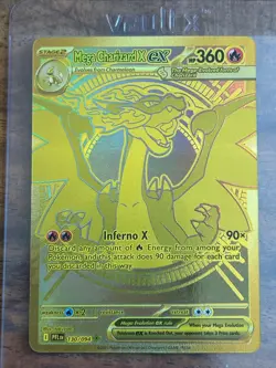 Mega Charizard X EX Gold 130/094 Pack Fresh Mint Pokemon TCG Phantasmal Flames - Image 1