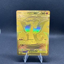 Mega Charizard X ex 130/094 Gold Phantasmal Flames Pokemon TCG - Image 1