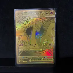 Pokemon TCG Card - Mega Charizard X Ex - Gold 130/94 Phantasmal Flames - Image 1