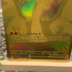Pokemon TCG Card - Mega Charizard X Ex - Gold 130/94 Phantasmal Flames - Image 4