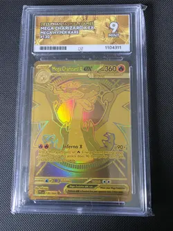 Pokemon TCG Mega Charizard X Ex 130/094 Gold Phantasmal Flames Graded ace 9 MINT - Image 1