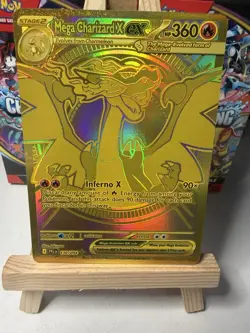 Pokemon TCG Mega Charizard Ex 130/094 Phantasmal Flames Gold UR Mint Condition - Image 1