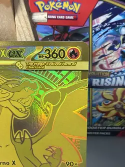 Pokemon TCG Mega Charizard Ex 130/094 Phantasmal Flames Gold UR Mint Condition - Image 2