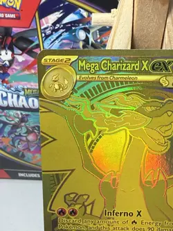 Pokemon TCG Mega Charizard Ex 130/094 Phantasmal Flames Gold UR Mint Condition - Image 5
