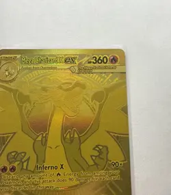 Pokemon TCG Mega Charizard X EX 130/94 Gold Phantasmal Flames Hyper Rare - Image 3