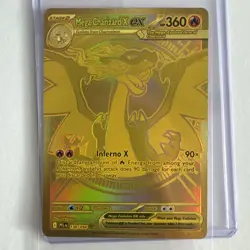 Mega Charizard X EX Pokemon TCG Phantasmal Flames 130/094 Gold Mega Ultra Rare - Image 4
