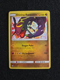 Pokemon TCG Shining Rayquaza Card Shining Legends 56/73 Holo Shiny - LP+ - Image 1