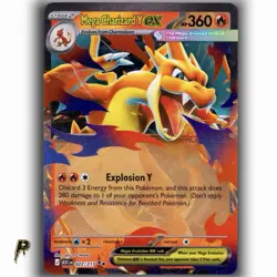 Pokemon Ascended Heroes Mega Charizard Y ex 022/217 Double Rare Holo Card NM - Image 1