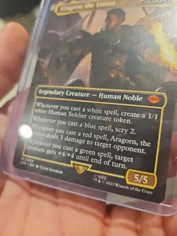 Magic MTG Aragorn, the Uniter LTR 0434 Alternate Full Art Borderless Mythic - Image 3