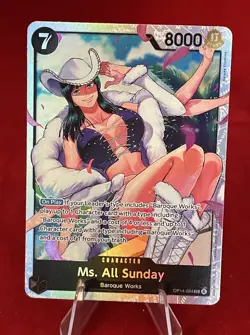 Ms. All Sunday OP14-084 The Azure Sea's Seven Foil Near Mint One Piece TCG - Image 3