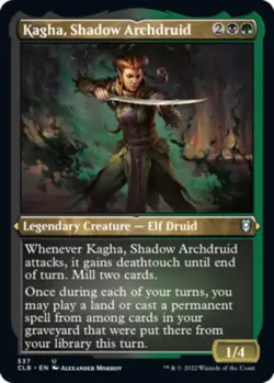 1x - Kagha, Shadow Archdruid - ETCHED FOIL #537 - CLB - CUC NM MTG - Image 1