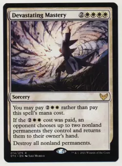 Devastating Mastery Ink Error Front/Back misprint Strixhaven mtg - Image 1