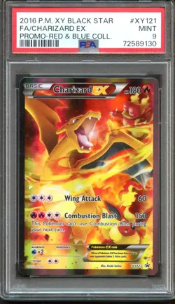 Charizard EX XY121 Full Art Black Star Promo PSA 9 Mint Pokemon Card - Image 1