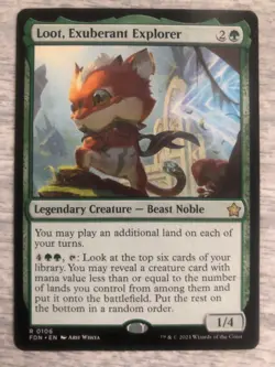 MTG Magic 1 x Loot Exuberant Explorer #106 x 1 - MTG Foundations NM FREE SHIPPIN - Image 1