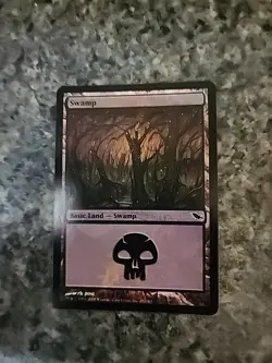 Swamp (292) FOIL Shadowmoor NM Basic Land MAGIC THE GATHERING CARD m21 - Image 1