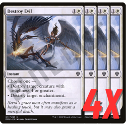MTG Destroy Evil (Dominaria United) 017/281 (NEAR MINT) (4X) - Image 1