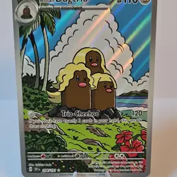 Alolan Dugtrio 208/191 Illustration Rare Full Art Holo Surging Sparks ENG 2024 - Image 2