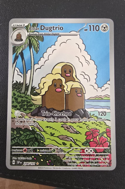 Pokemon TCG Alolan Dugtrio 208/191 Sv08 Surging Sparks Illustration Rare Holo - Image 1