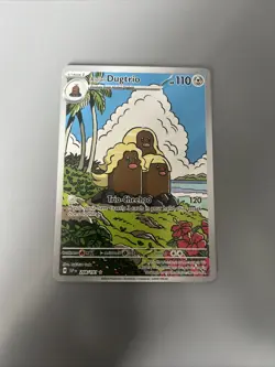 Pokemon TCG Alolan Dugtrio SV08 Surging Sparks Illustration Rare Holo 208/191 - Image 1