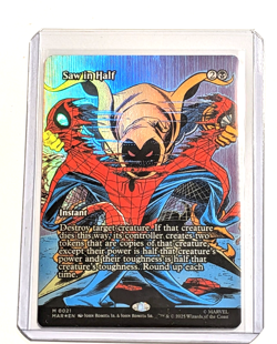 MTG Saw in Half Marvel Spider-Man Foil MO021 MARAEN Universes Beyond NM - Image 1