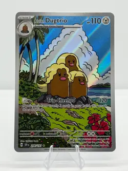 Alolan Dugtrio Holo Illustration Rare SV08: Surging Sparks 208/191 NM - Image 1