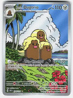 Alolan Dugtrio Holo Illustration Rare SV08: Surging Sparks 208/191 NM - Image 1
