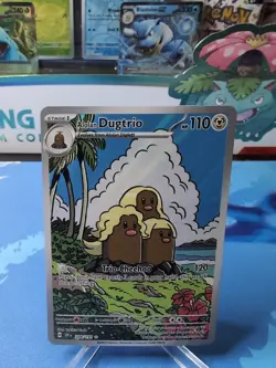 Alolan Dugtrio Illustration Rare Holo SV08: Surging Sparks 208/191 NM - Image 1