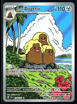 Alolan Dugtrio Holo Illustration Rare SV08: Surging Sparks 208/191 NM - Image 1