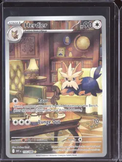 Herdier 2025 Pokemon White Flare Illustration Rare 155/086 - Image 1