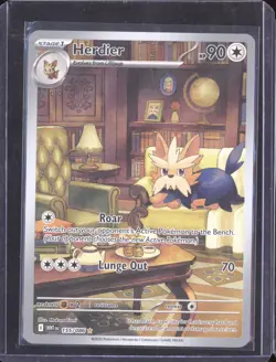 Herdier 2025 Pokemon White Flare Illustration Rare 155/086 - Image 1